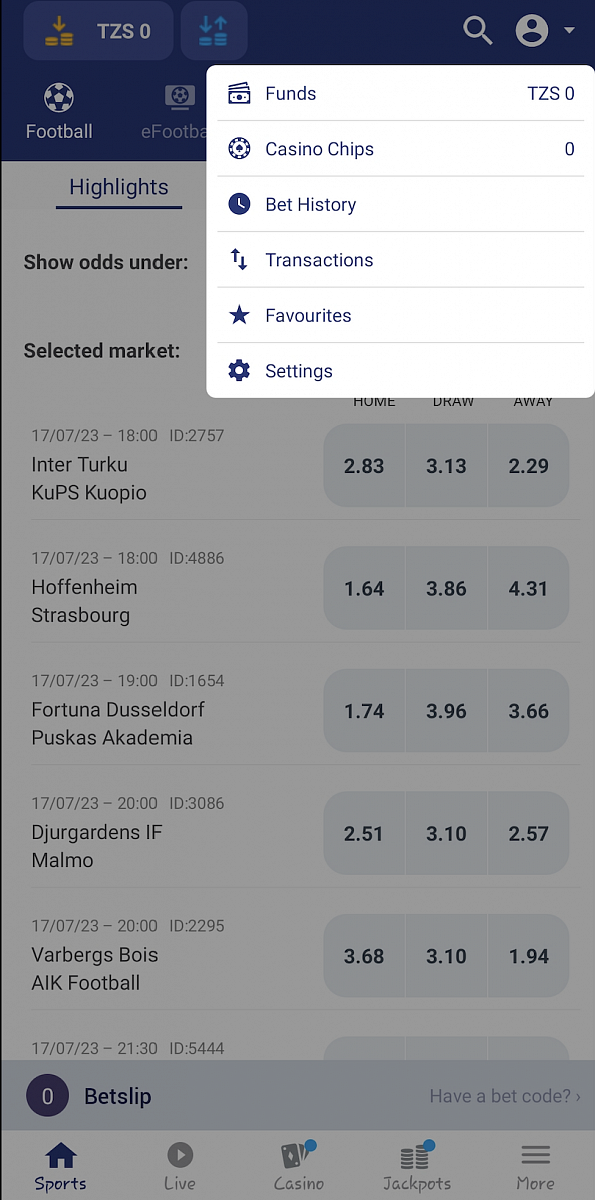  SportPesa Tanzania Android App