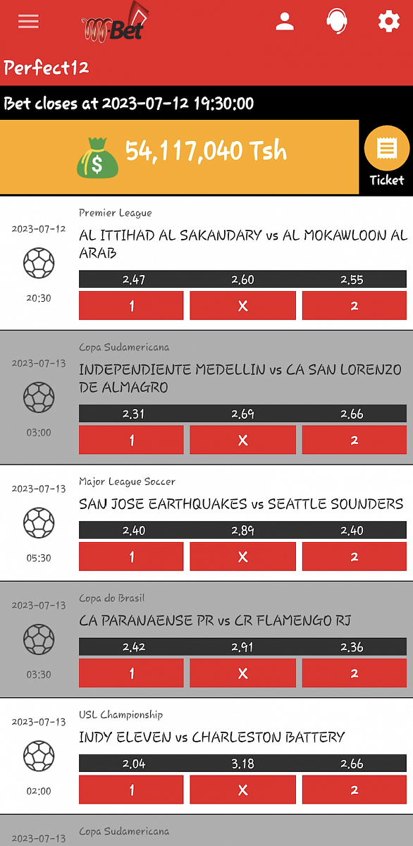 M-bet Tanzania Mobile Version