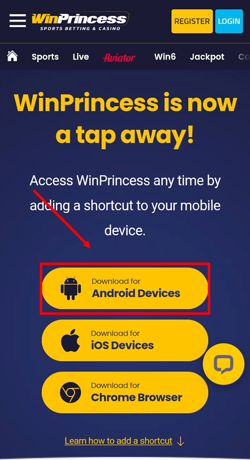  WinPrincess Android app