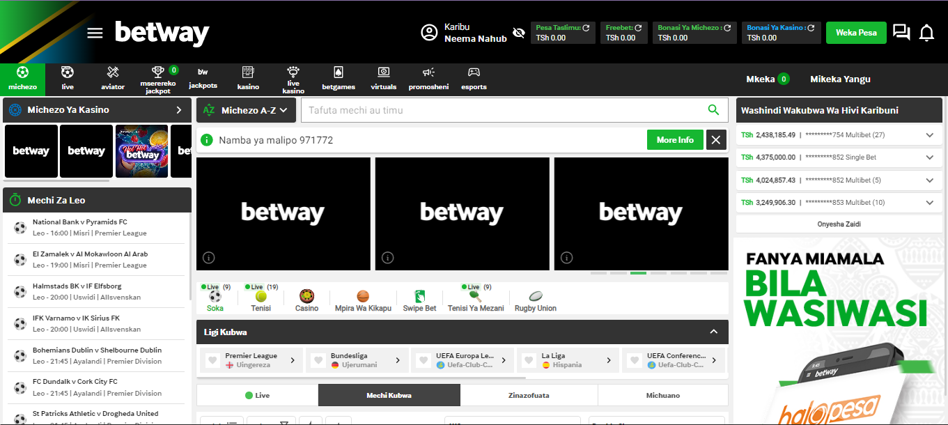 Tanzania Betting Sites Betway