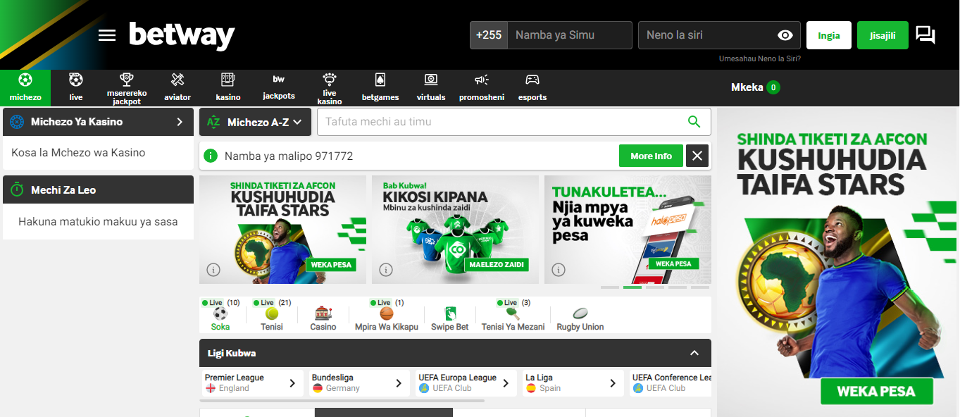 Betting Apps in Tanzania Betway Tanzania Image