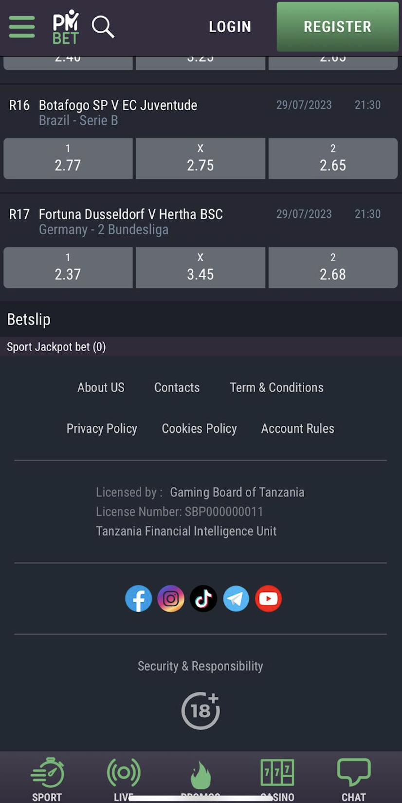 Pmbet Tanzania Android App