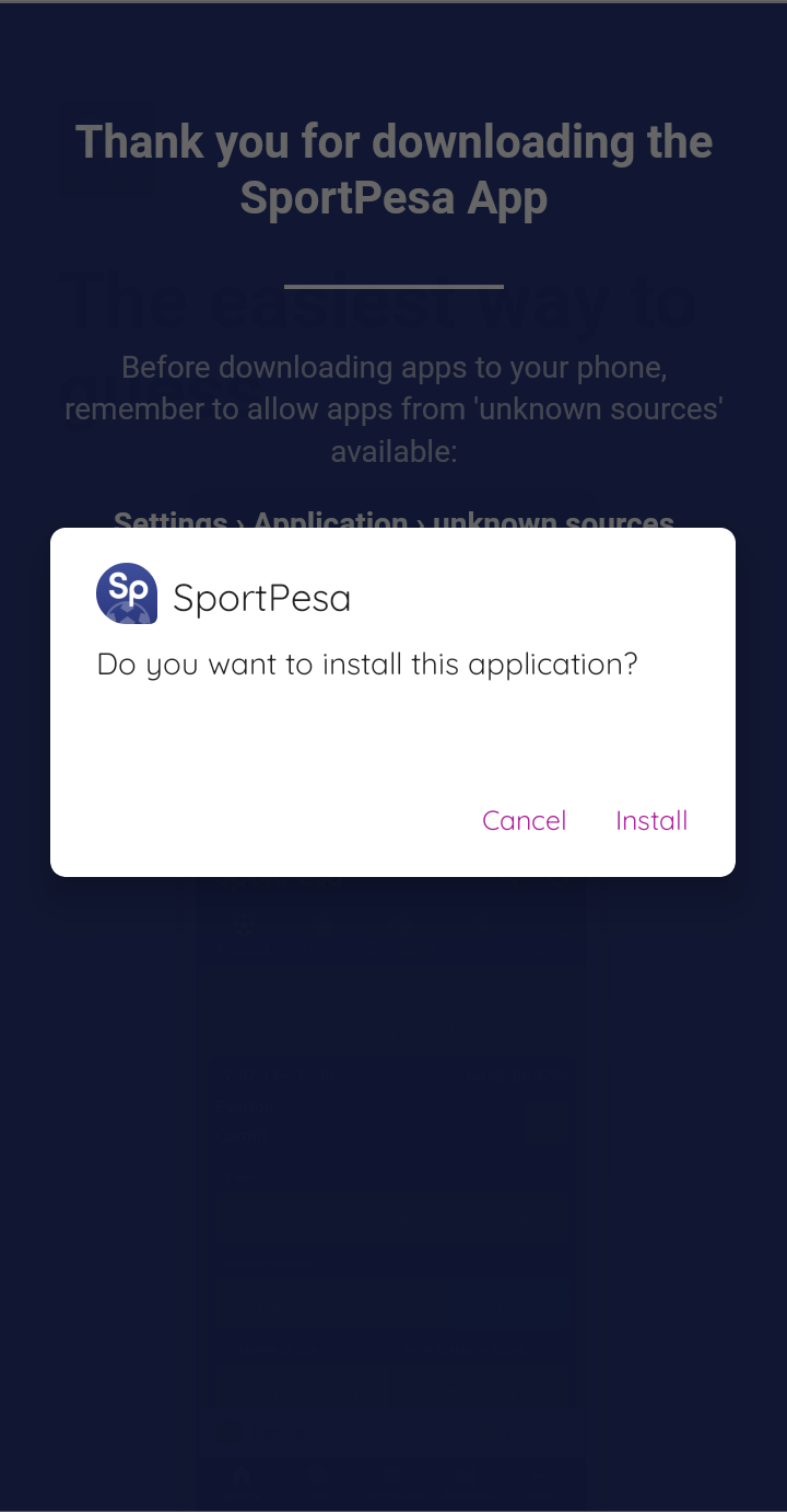 SportPesa Android app