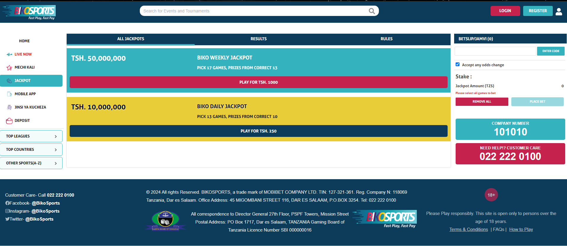 Bikosports betting Bikosports Jackpots