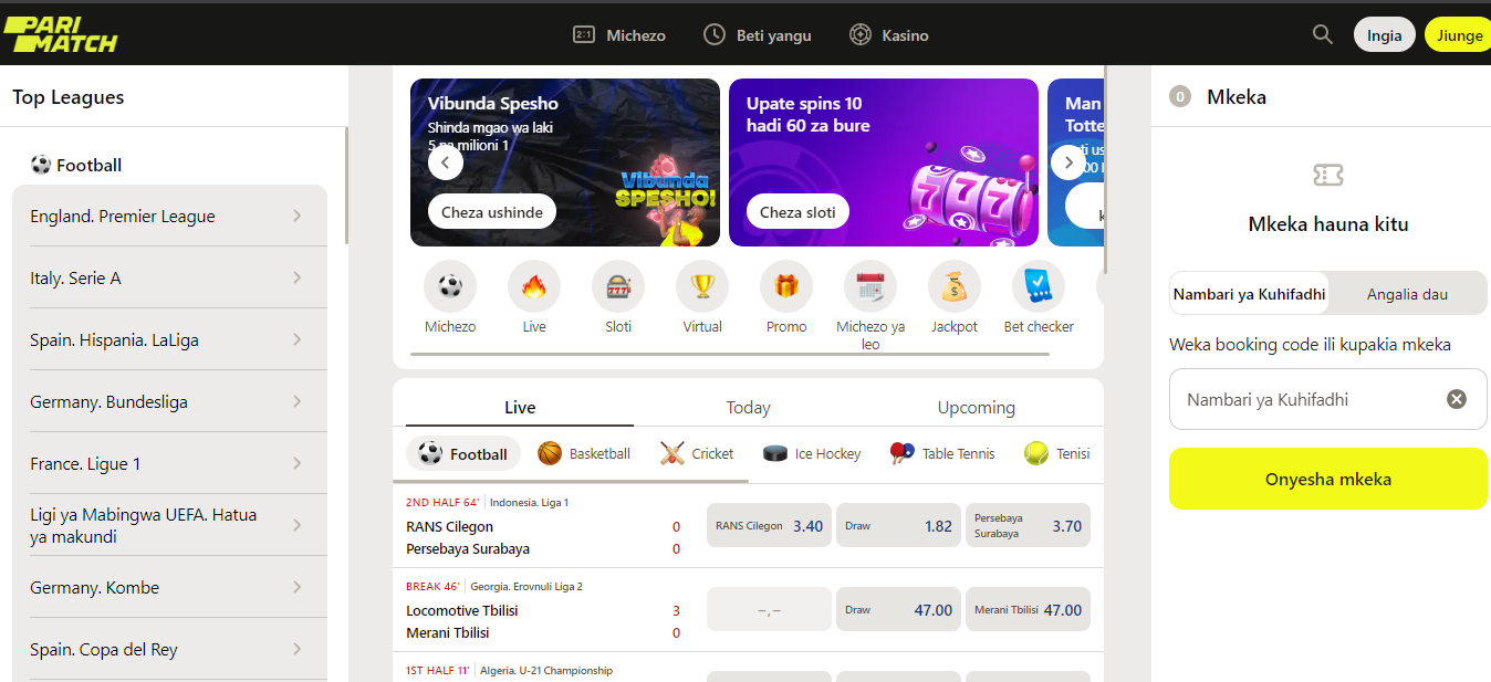 Best Beting Apps in Tanzania Parimatch Tanzania Image