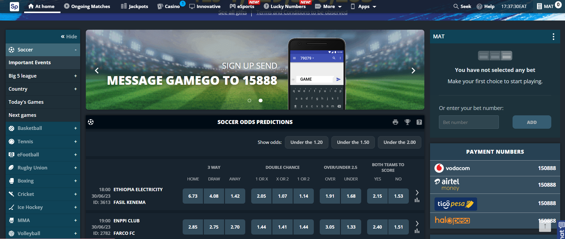 SportPesa Login