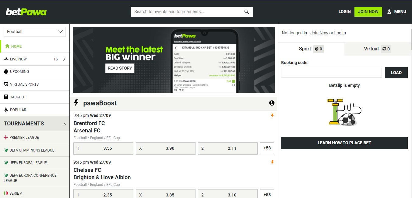 Tanzania Betting Sites Betpawa