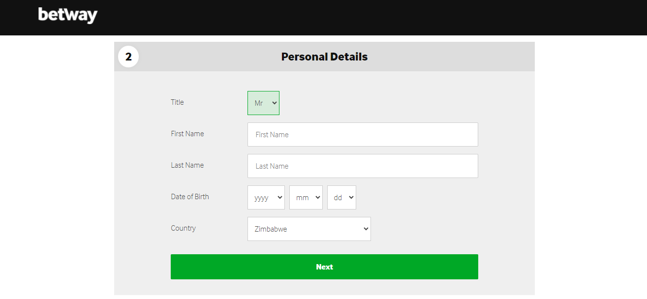 Fill Personal Details