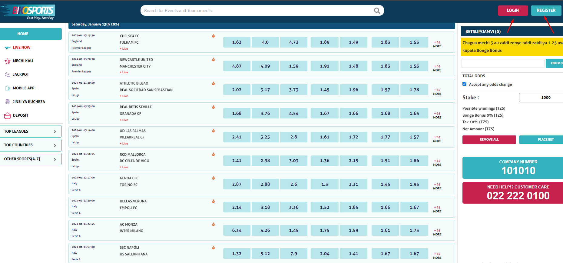 Bikosports betting How to make Bikosports bet