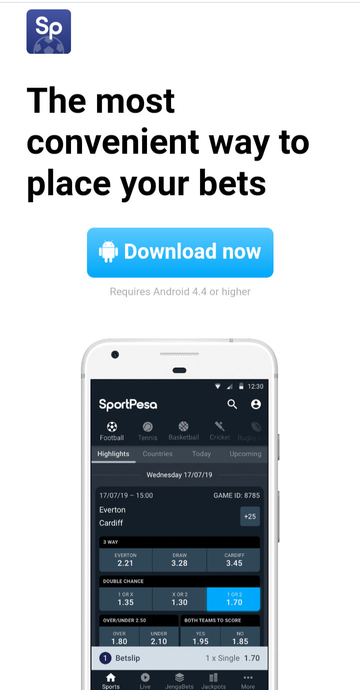 SportPesa Android app