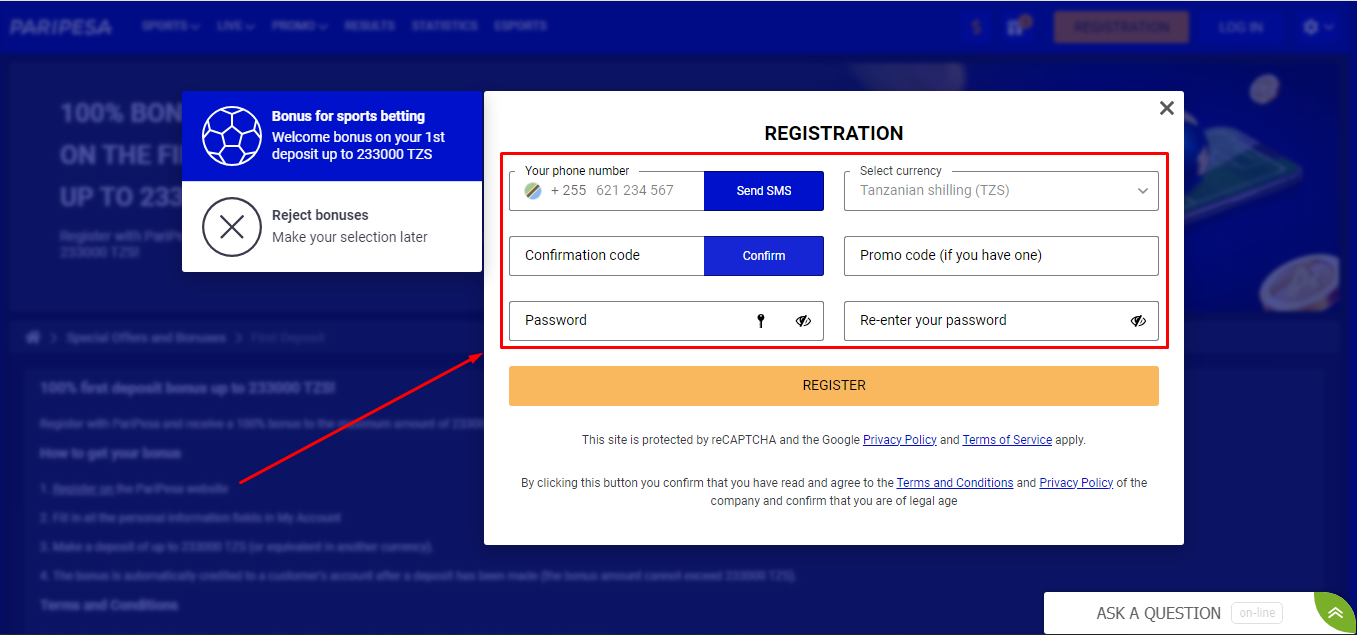 PariPesa Sign Up PariPesa Registration