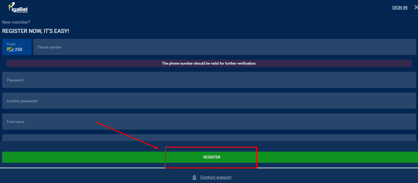 PigaBet Registration