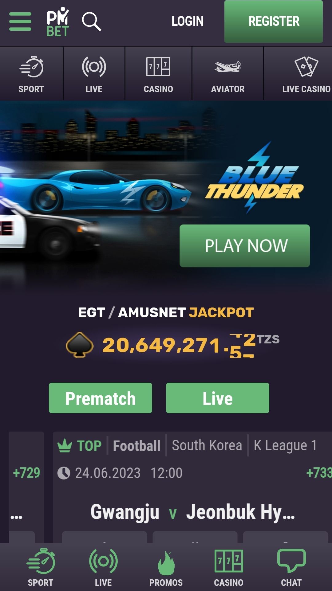 Pmbet Tanzania Mobile version