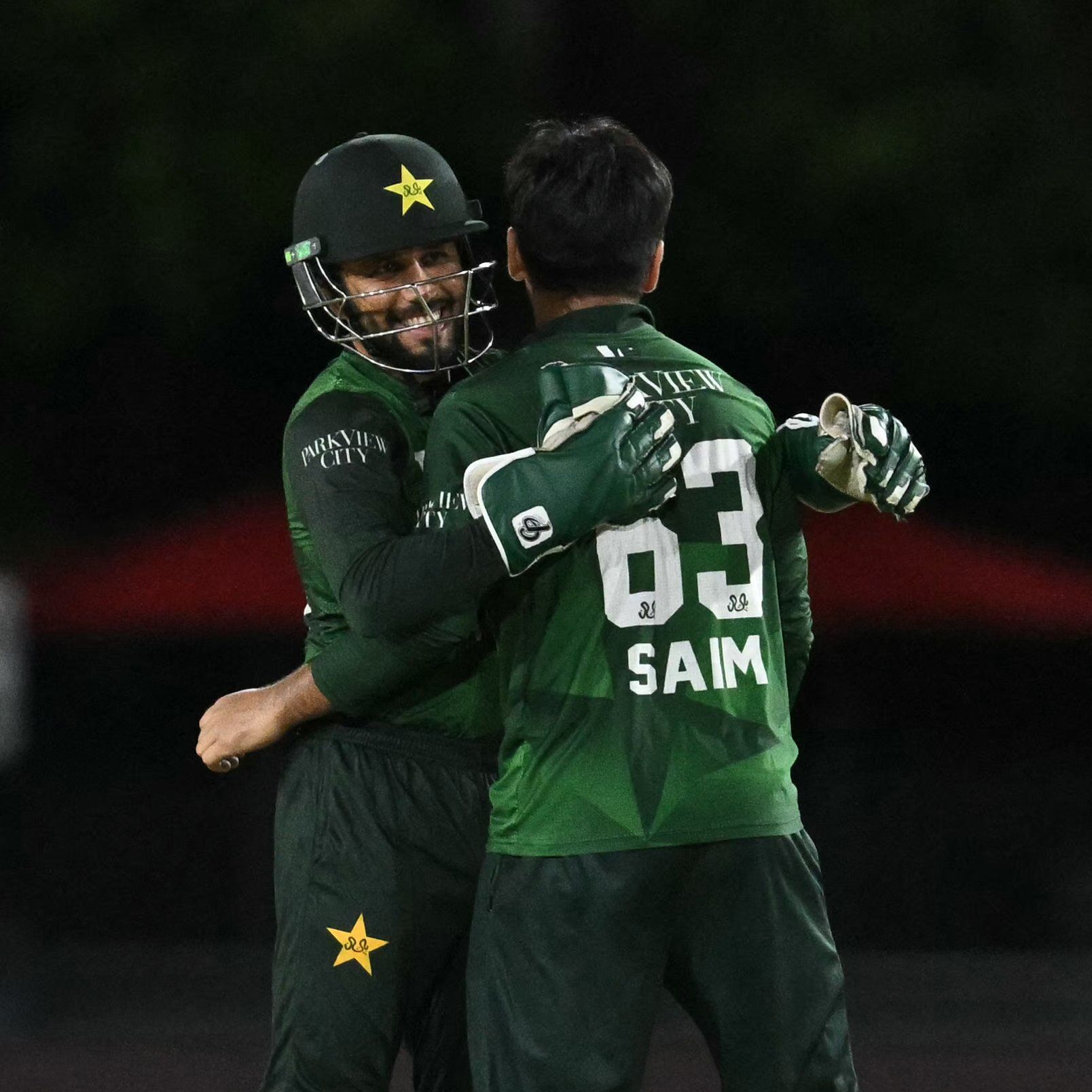 Pakistan players celebrate a wicket.@ Pakistan Cricket/X Pakistan players celebrate a wicket.@ Pakistan Cricket/X
