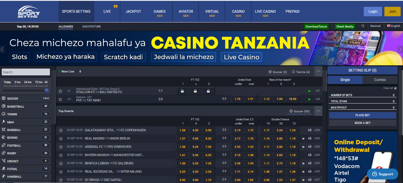 Gal sport betting webiste