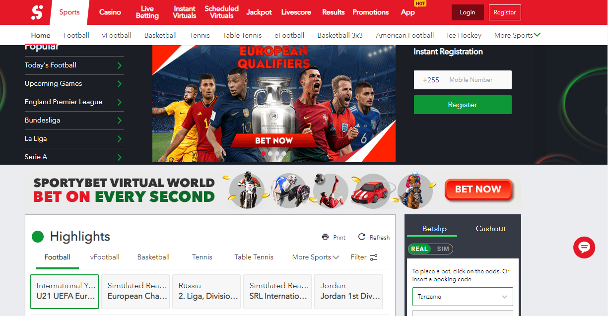 Step 1: Visit Sportybet website