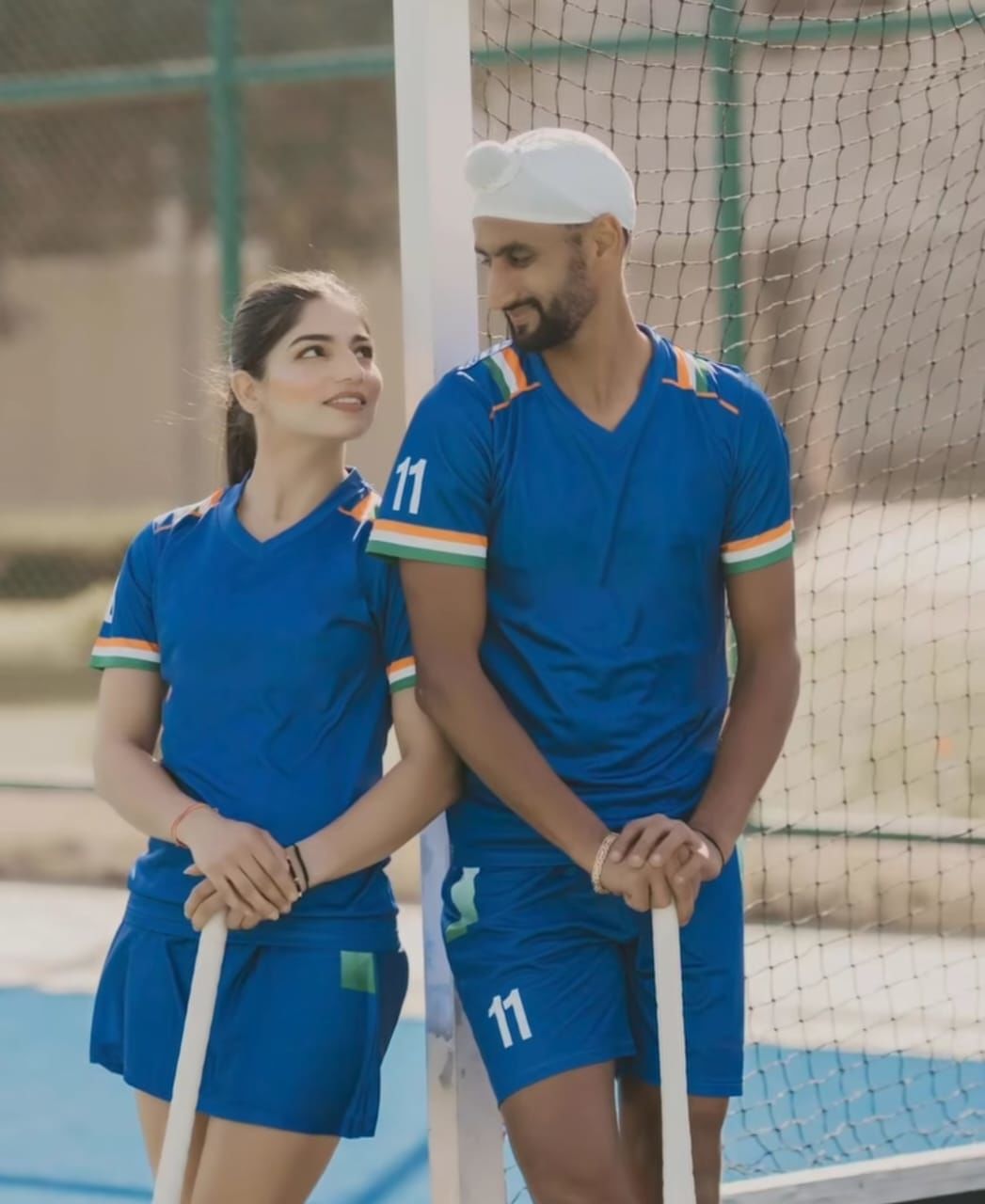 TEAM WORK: Mandeep Singh and Udita with a perfect pose @HockeyIndia TEAM WORK: Mandeep Singh and Udita with a perfect pose @HockeyIndia